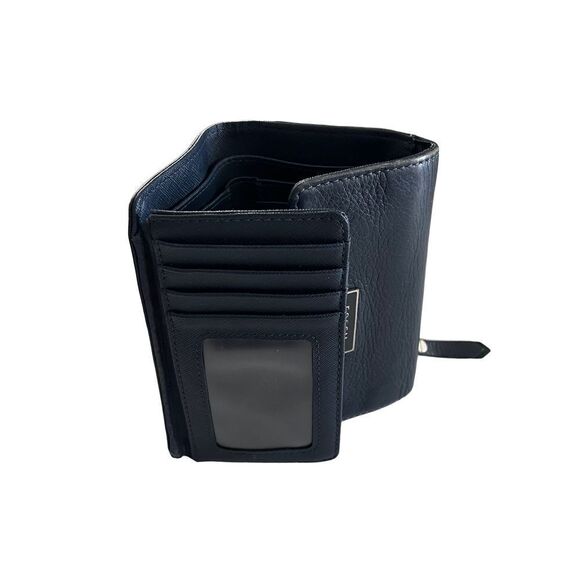 Fossil Navy Tri-fold Leather Wallet - Picture 5 of 5